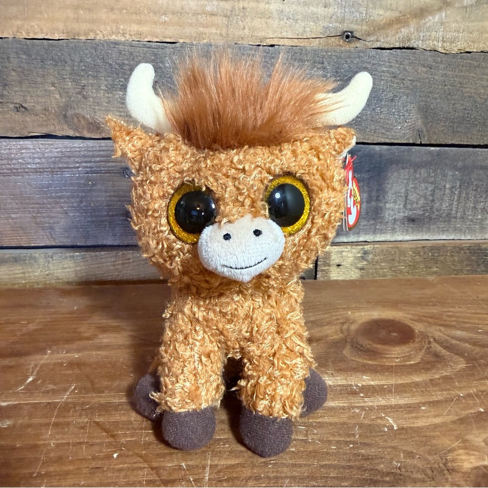 Ty Beanie Boos 2024 ALFIE the Highland Brown Cow (6 Inch) NEW Plush Stuffed‎ Toy